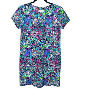 Jude Connally Ella Dress Short Sleeve Floral T-Shirt Dress in Jude Cloth Sz XS